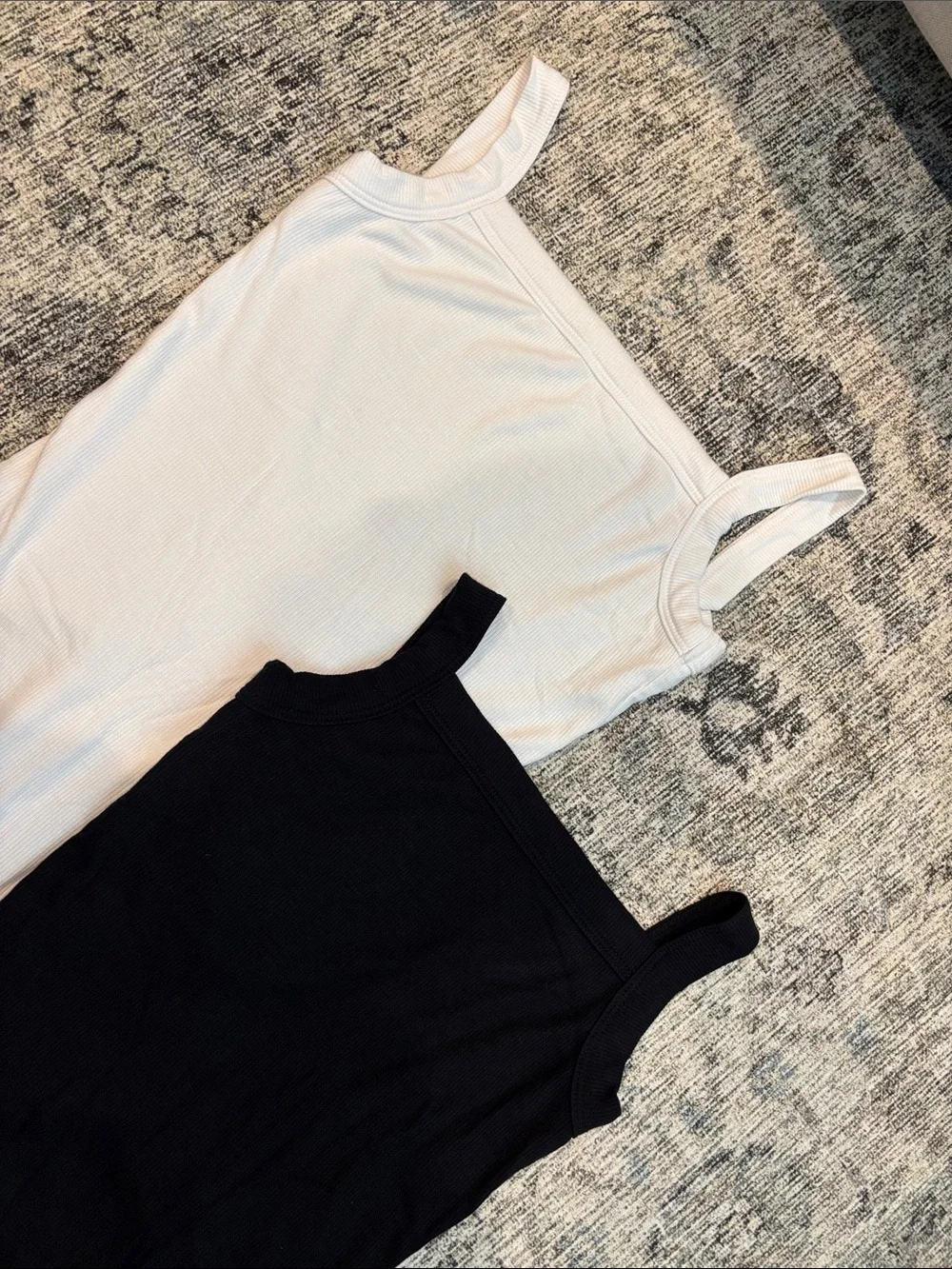 Clyque Ribbed Square-Neck Open Back Bodysuits - Picture 2 of 6